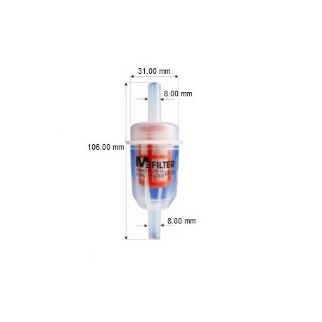 Filtru motorina universala cu iesire dreapta MFILTER