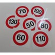 Autocolant limitare viteza