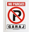 Nu parcati ! placuta indicatoare PVC alb 15x20 mm