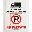 Nu parcati ! placuta indicatoare PVC alb 15x20 mm
