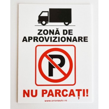 Nu parcati ! placuta indicatoare PVC alb 15x20 mm