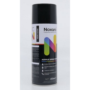 Vopsea spray negru lucios 450ml NOXARO NXVPS018