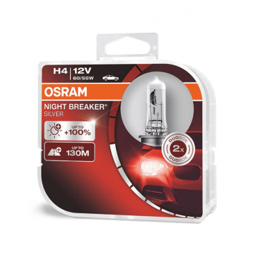 Bec Osram H4 Night Breaker Silver 12V 60-55W plus 100% set