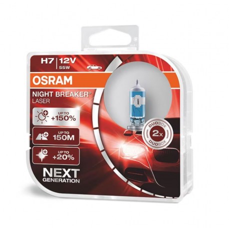Bec Osram H7 Night Breaker Laser 12V 55W plus 150% set