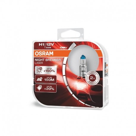 Bec Osram H1 Night Breaker Laser 12V 55W plus 150% set