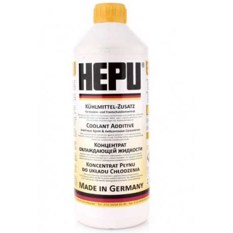 Antigel galben concentrat HEPU, 1,5 Litri, G11 PLUS