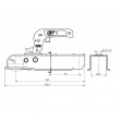 Cupla remorca 1300 kg profil bara patrata 50,50 mm SPP ZSK1300H