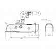 Cupla remorca 750 kg profil bara rotunda 45,50 mm SPP ZSK750B