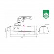 Cupla remorca 750 kg profil bara rotunda 70,50 mmSPP ZSK750E