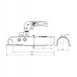 Cupla remorca 1300 kg profil bara rotunda 60,50 mm SPP ZSK1300F
