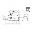 Cupla remorca 3000 kg profil bara rotunda 50,50 mm SPP BC3000-1D