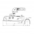 Cupla remorca 1300 kg profil bara rotunda 45,50 mm SPP ZSK1300B