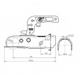 Cupla remorca 1300 kg profil bara rotunda 50,50 mm SPP ZSK1300D