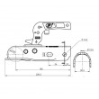 Cupla remorca 1300 kg profil bara rotunda 50,50 mm SPP ZSK1300D